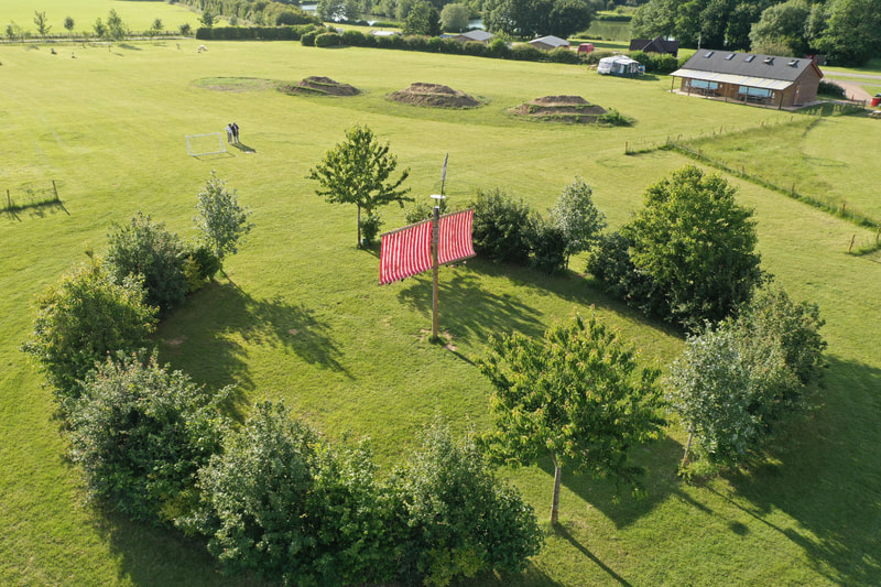 spacious campsite camping grounds with child's play area suitable for group bookings
