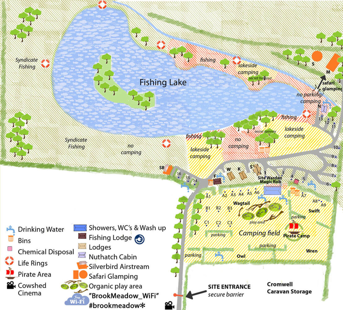 Brook Meadow map lakeside camping