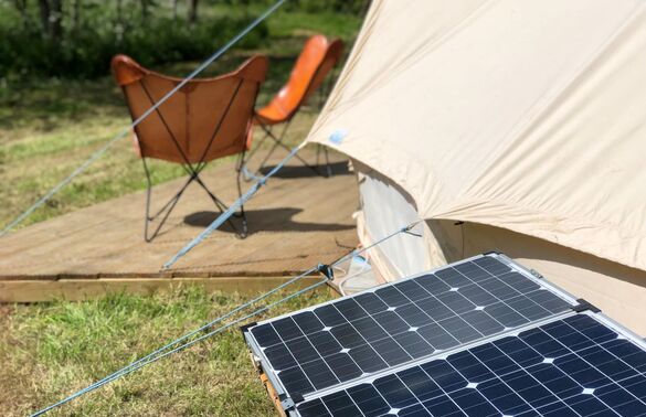 solar powered glamping brook meadow bell tent